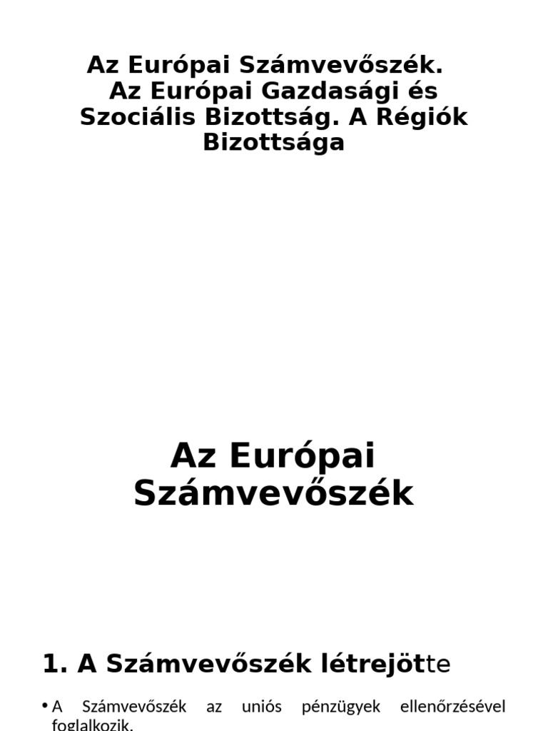 11 Tétel EU1 | PDF