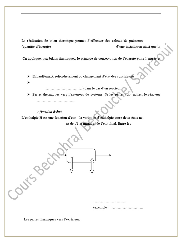 Bilan d'Enthalpie en Réactions Chimiques | PDF | Enthalpie | Chaleur