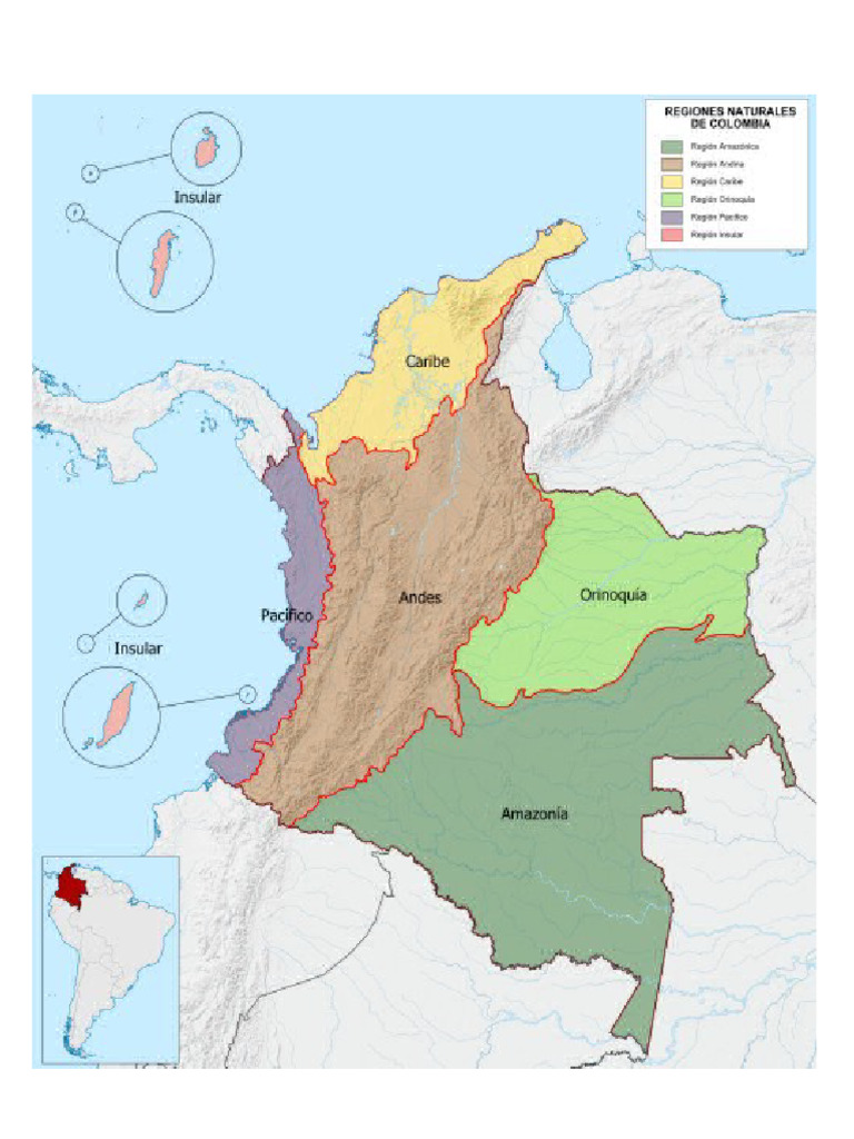 Mapa Regiones de Colombia | PDF
