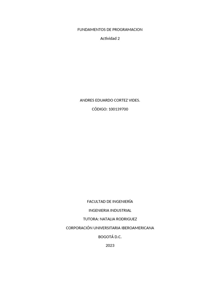 Fundamentos de Programación VBA | PDF | Programa de computadora ...
