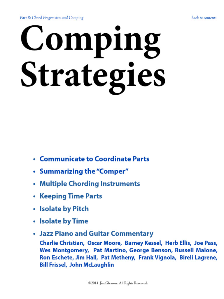 Comping Strategies for Musicians | PDF | Chord (Music) | String Instruments