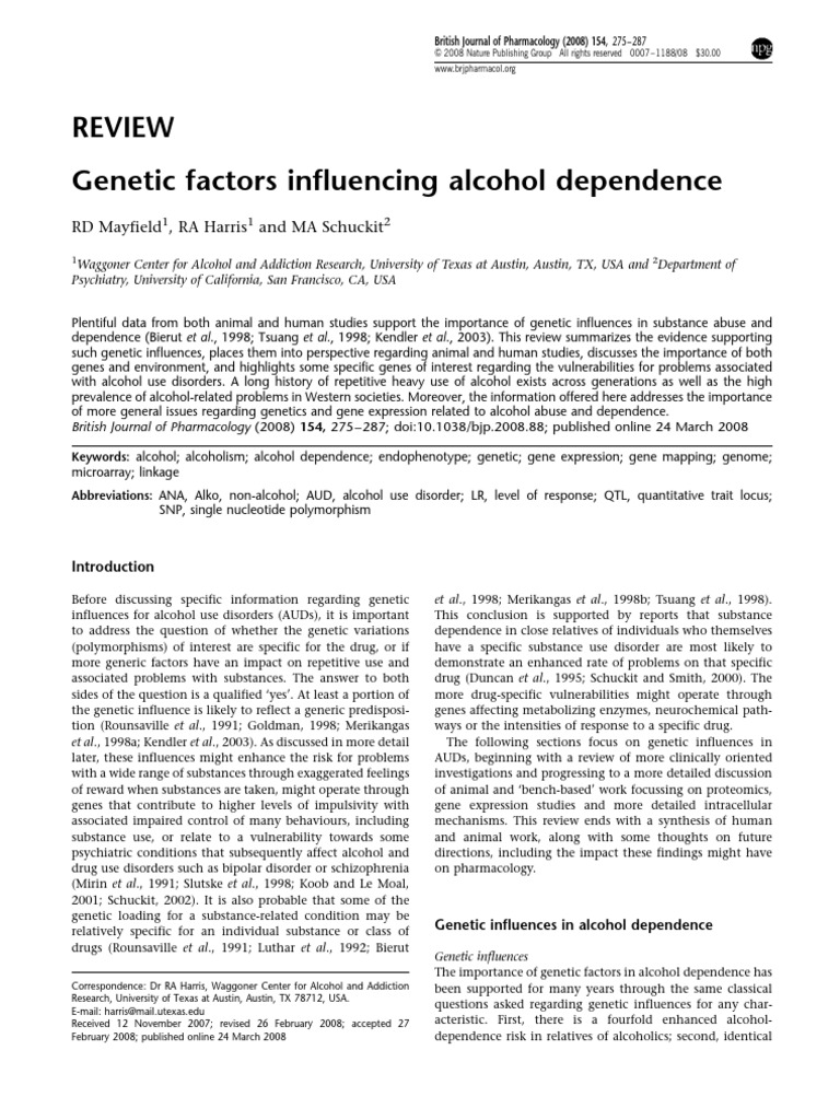 Alcoholism Factors Quantitative Trait Locus Alcoholism