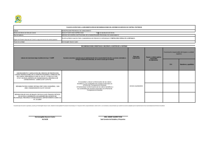 Plan de Accion - Nuevo Modelo Formato | PDF | Gobierno