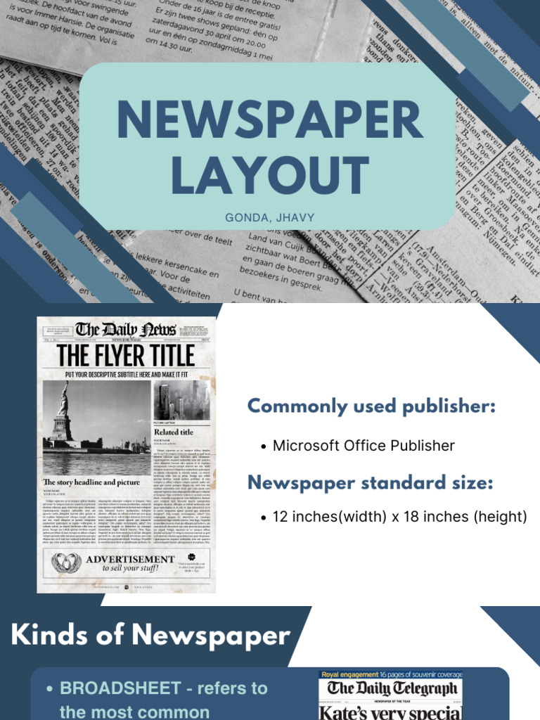 Newspaper Layout Essentials | PDF | Page Layout | Human Communication