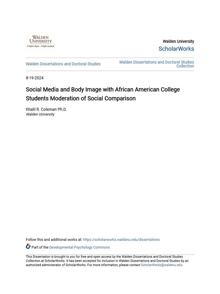 Social Media's Impact on Body Image | PDF | Body Image | Social Media