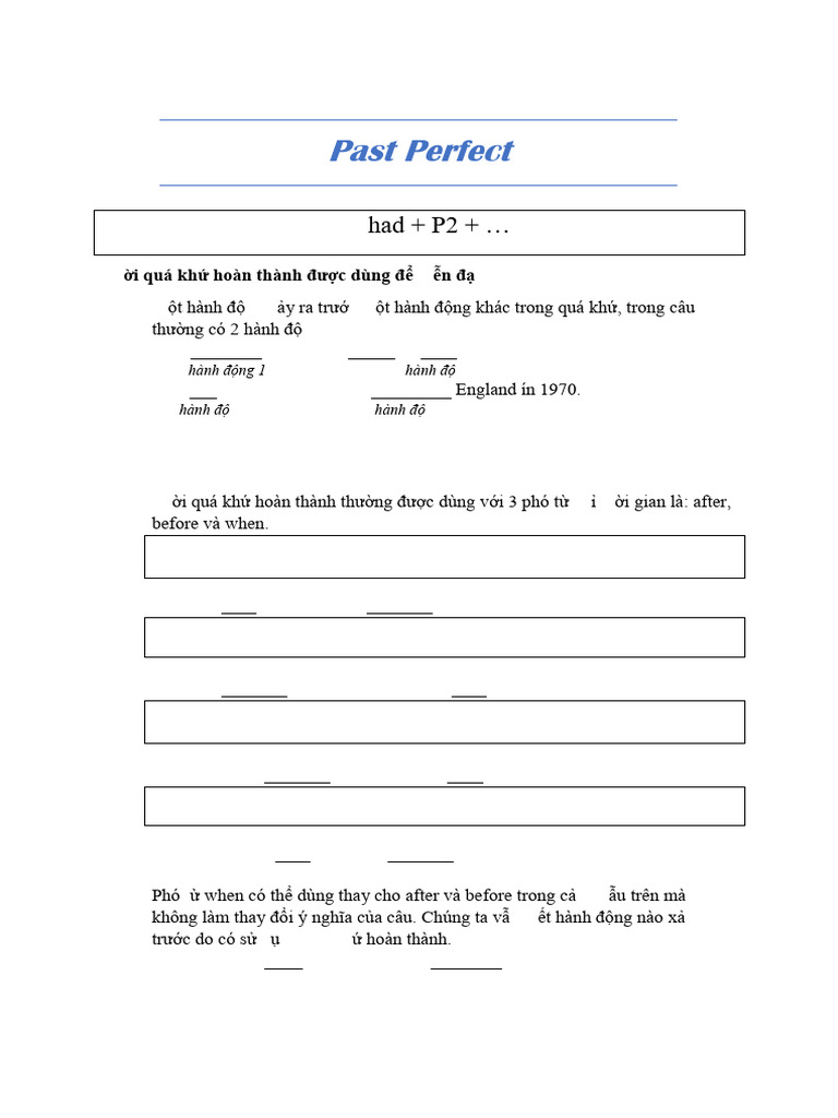 Past Perfect | PDF