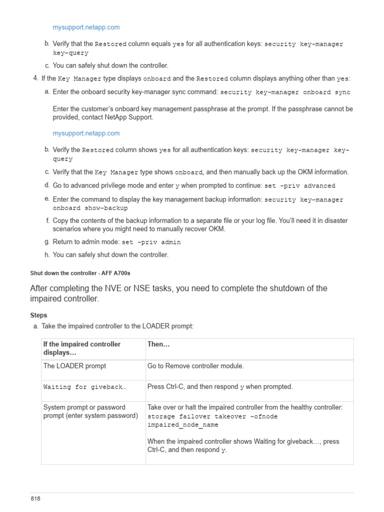 AFF A700s Controller Shutdown & Boot Media Replacement Guide | PDF ...