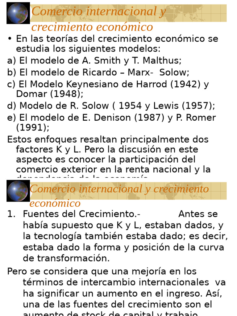 Comercio Internacional y Crecimiento Económico | PDF | Crecimiento ...