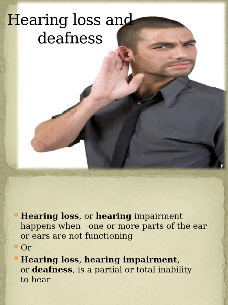 Understanding Partial Deafness | PDF | Hearing Loss | Hearing Aid