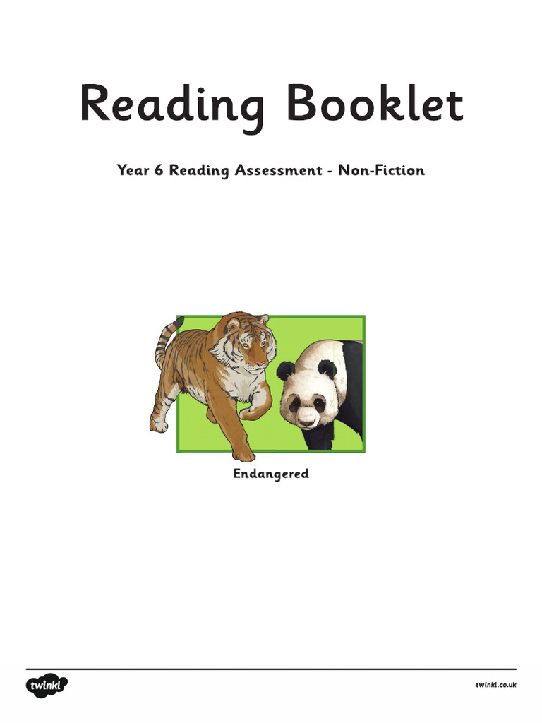 Reading Booklets Pdf