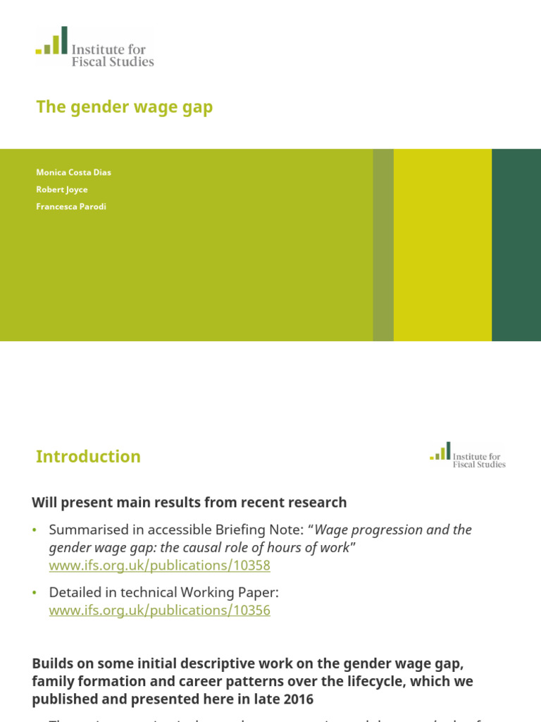Gender Wage Gap GEO Instituto de Estudios Fiscales | PDF | Gender Pay ...