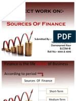 Sources of Finance