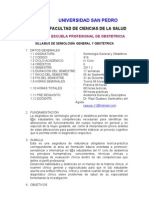 UNIVERSIDAD SAN PEDRO Syllabus de Semiología General y Obstétrica