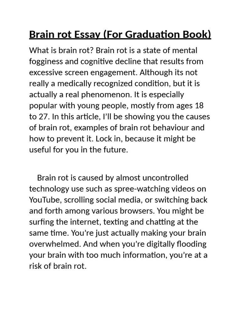 Understanding Brain Rot Effects | PDF | Lifestyle