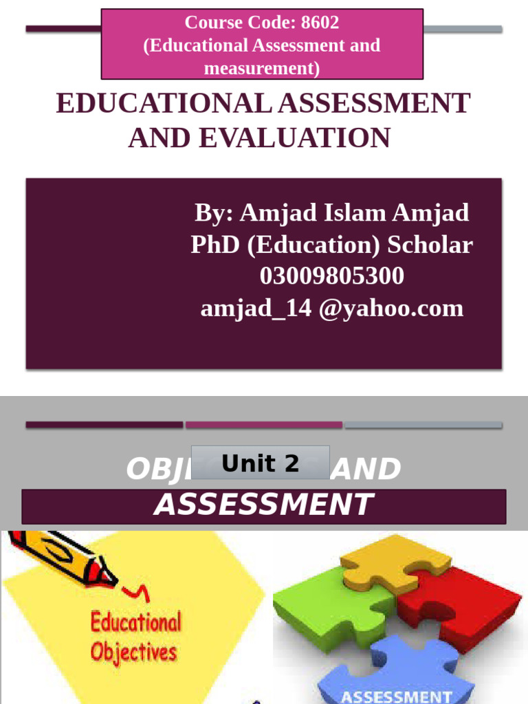 8602 Unit 2 | PDF | Educational Assessment | Cognition