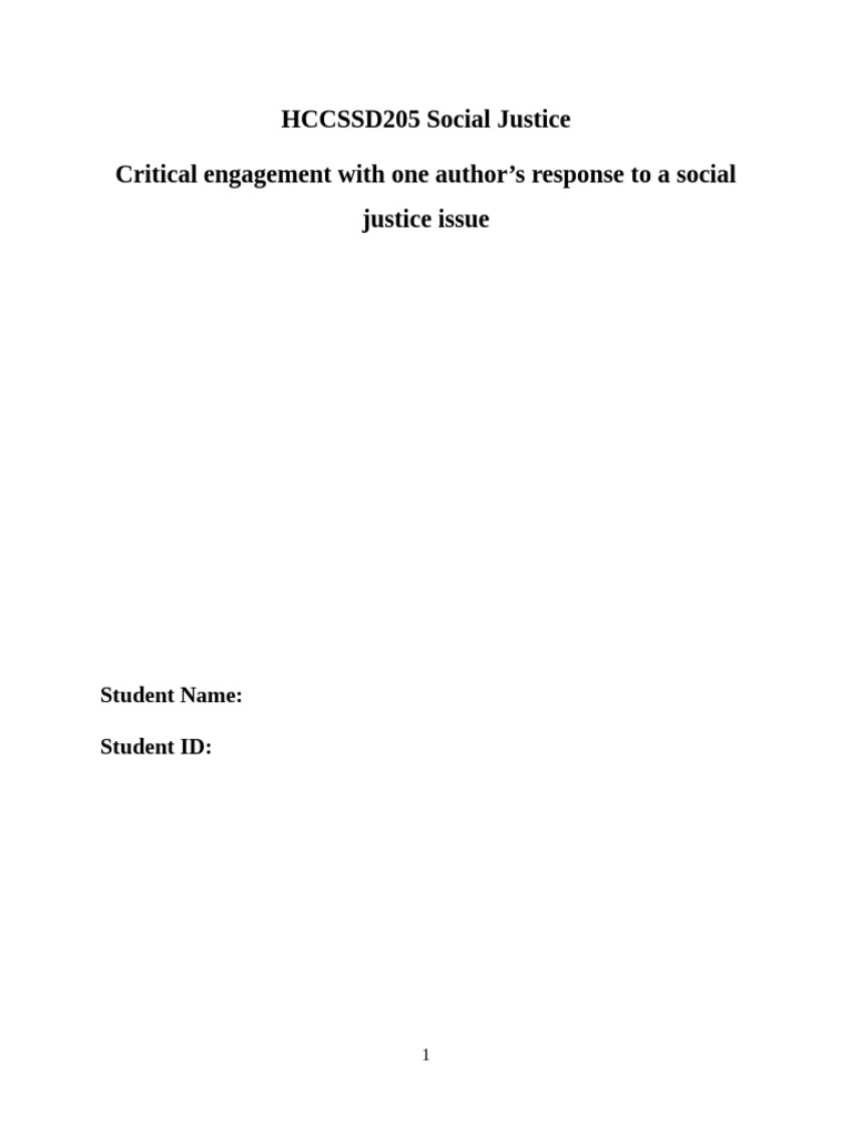 HCCSSD205 Social Justice | PDF | Climate Change | Climate Change Mitigation