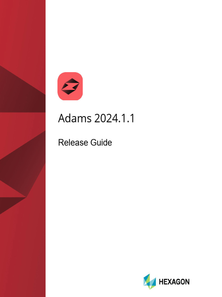 Adams 2024.1.1 Release Guide | PDF | Gear | Computer File
