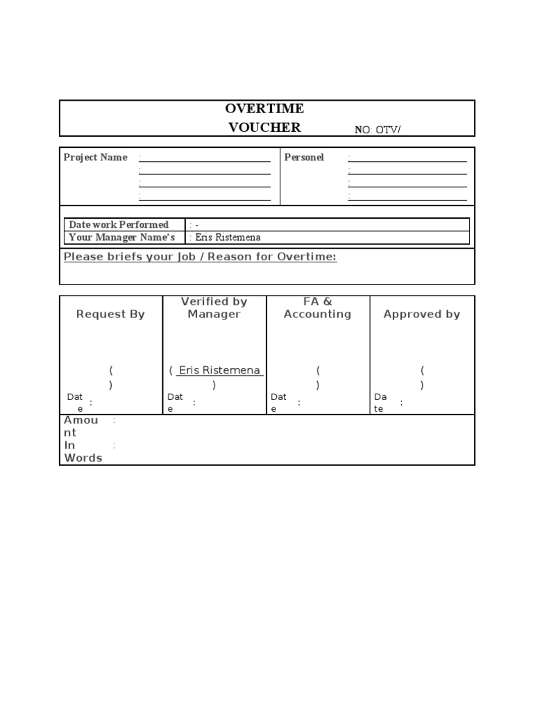 Overtime Blank | PDF