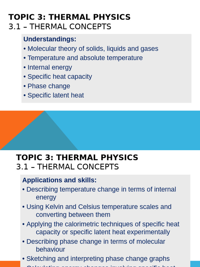 Topic 3 1 Temperature and Energy Changes Use | PDF | Calorie | Temperature