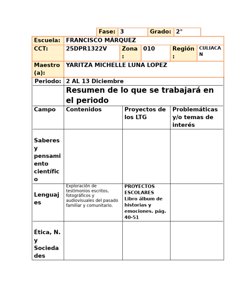 Formato de Planeacion Lenguajes | PDF | Comunicación humana ...