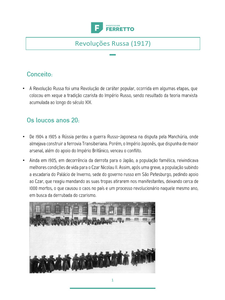 Revolução Russa: Causas e Consequências | PDF | União Soviética ...