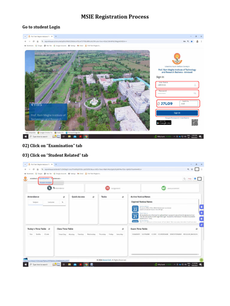 MSIE Registration Process | PDF
