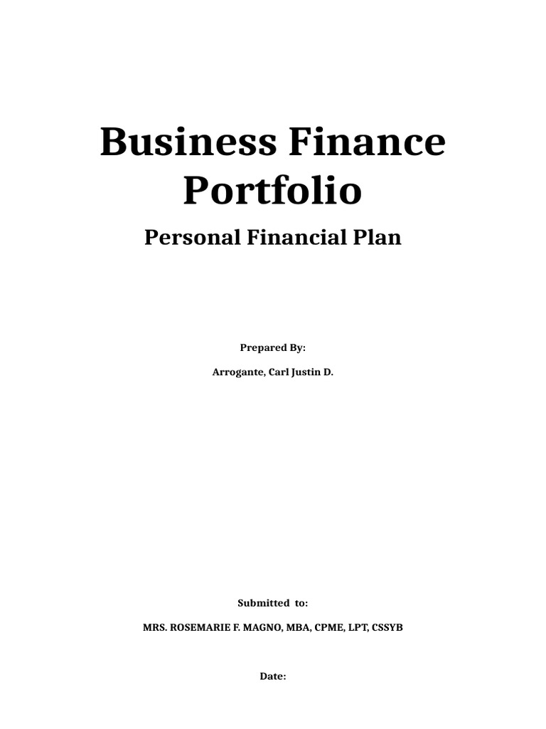 Business Finance Portfolio v3 | PDF | Loans | Bonds (Finance)