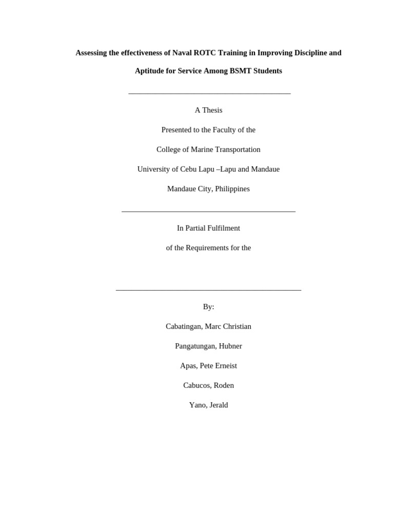 Naval ROTC Impact on BSMT Discipline | PDF | Behaviorism | Learning