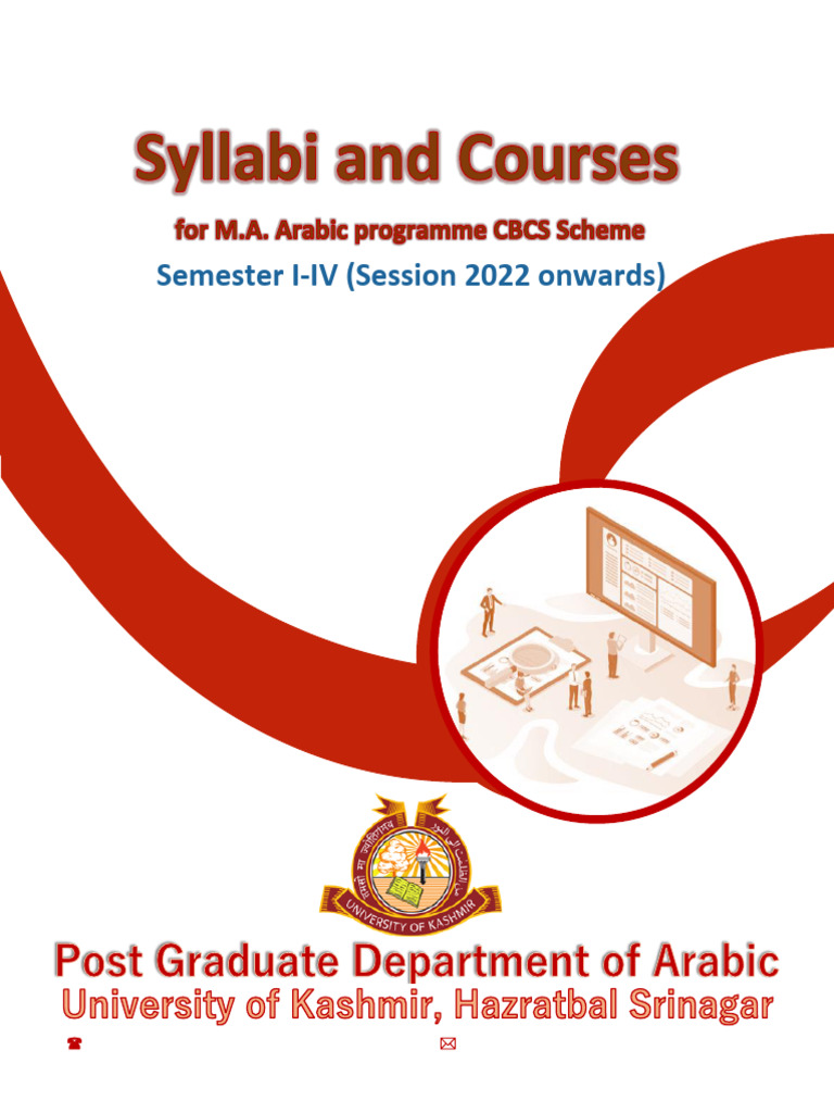 Syllabus of M.A Arabic Kashmir University | PDF | Arabic | Translations