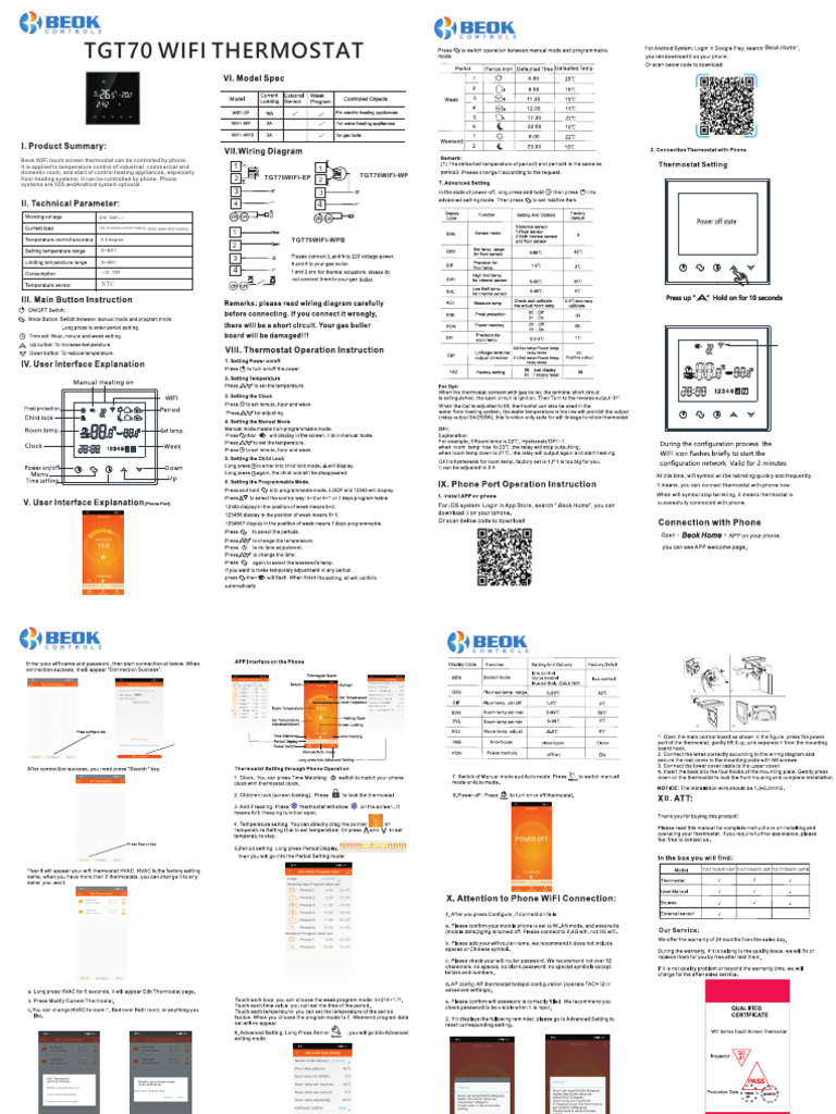 Smart Thermostat for All Spaces | PDF