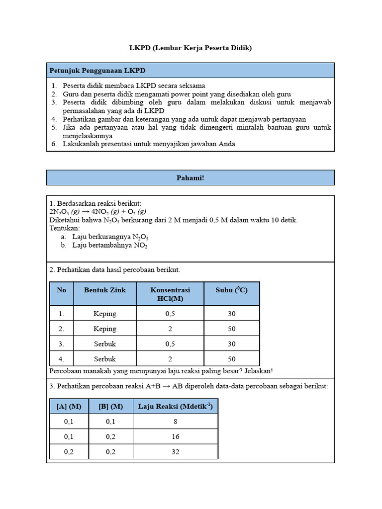 LKPD (Lembar Kerja Peserta Didik) | PDF