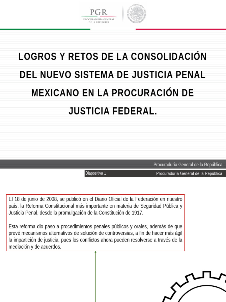 Logros y Retos del Nuevo Sistema Penal | PDF | Ley procesal | Mediación