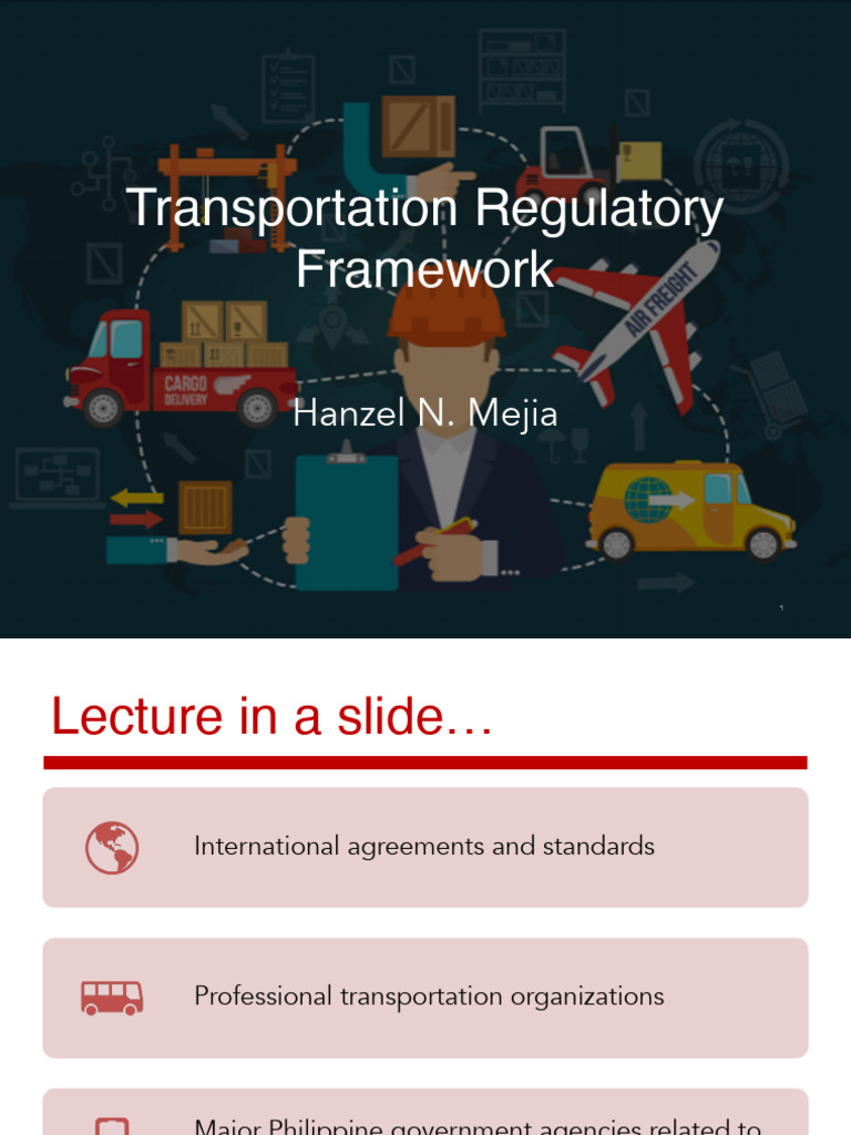 Regulatory Framework Pdf Transport