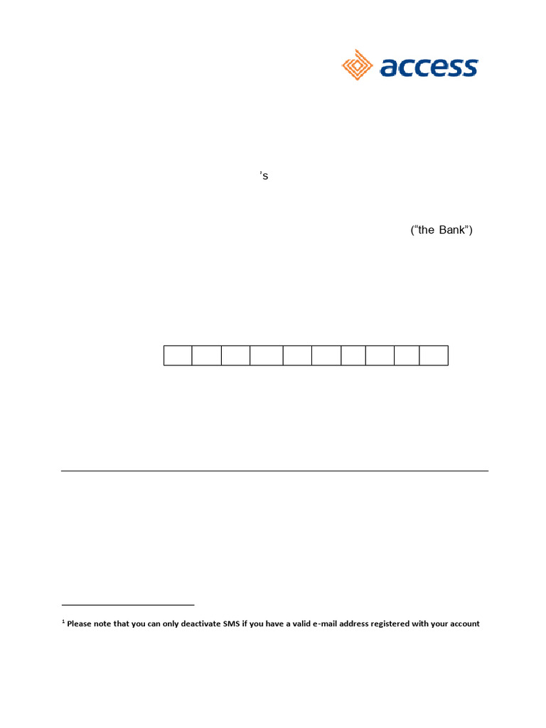 SMS Alert Deactivation Form | PDF | Business | Finance & Money Management