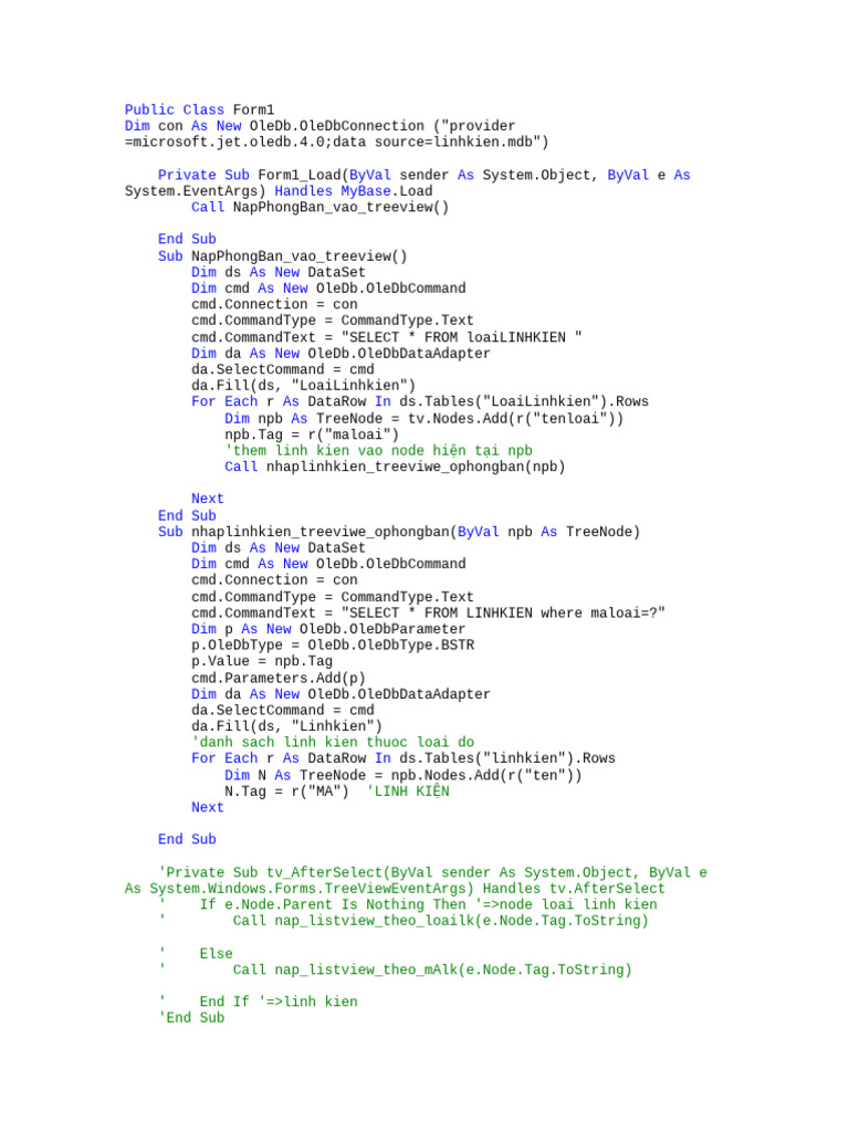 TreeView Data Management in VB.NET | PDF | Computing | Computer Programming