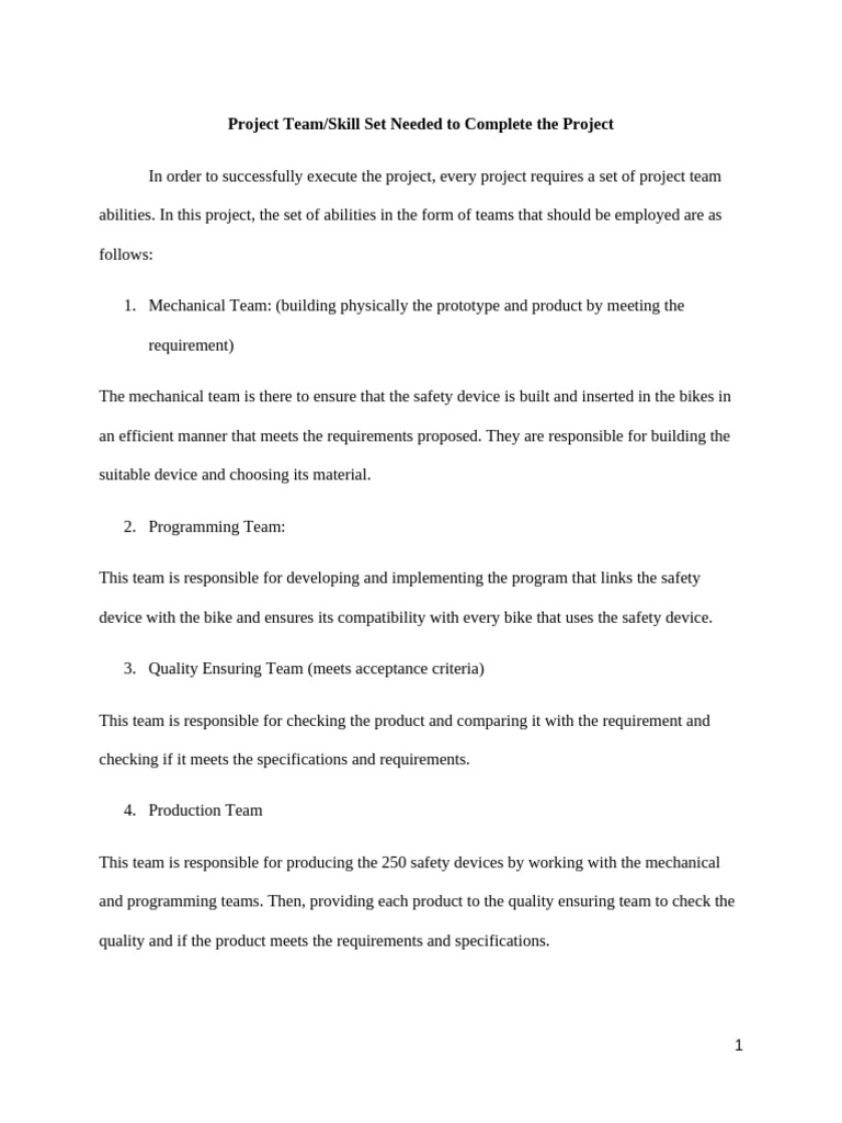 Project Team | PDF | Leadership