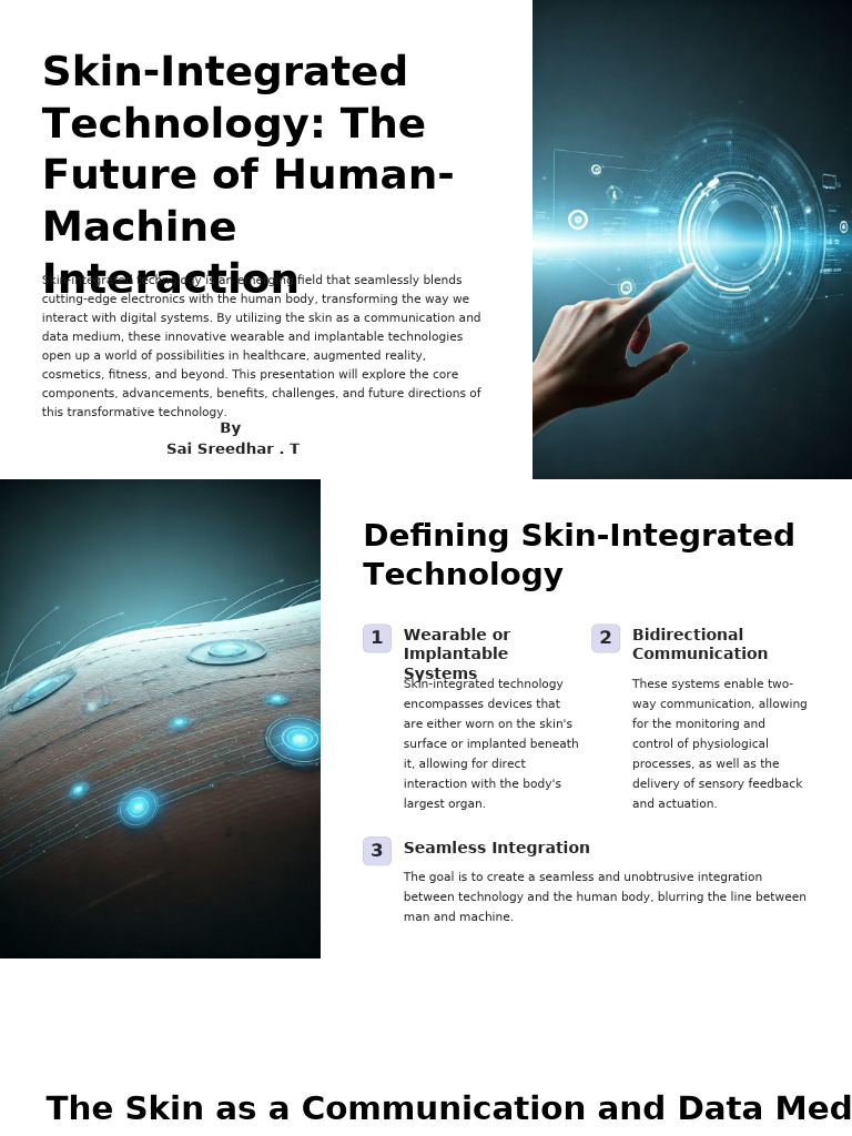 Skin Integrated Technology The Future of Human Machine Interaction ...