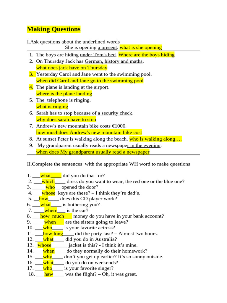 Making Questions | PDF | Language Arts & Discipline