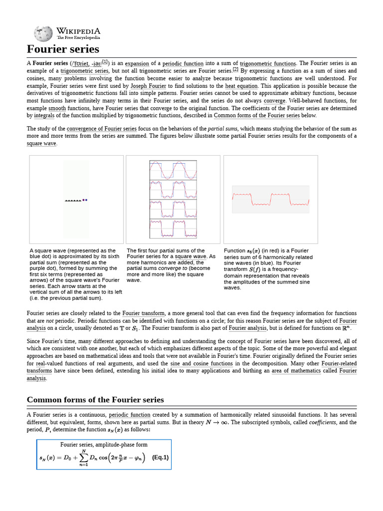 Understanding Fourier Series Basics | PDF | Fourier Series | Fourier ...