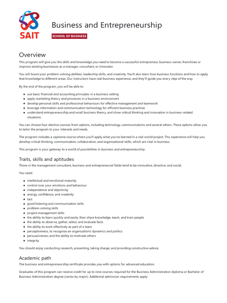 Business and Entrepreneurship Certificate | PDF | Entrepreneurship ...