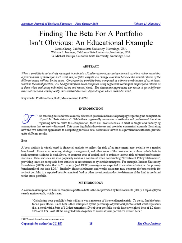 Ej 1170726 | PDF | Beta (Finance) | Valuation (Finance)