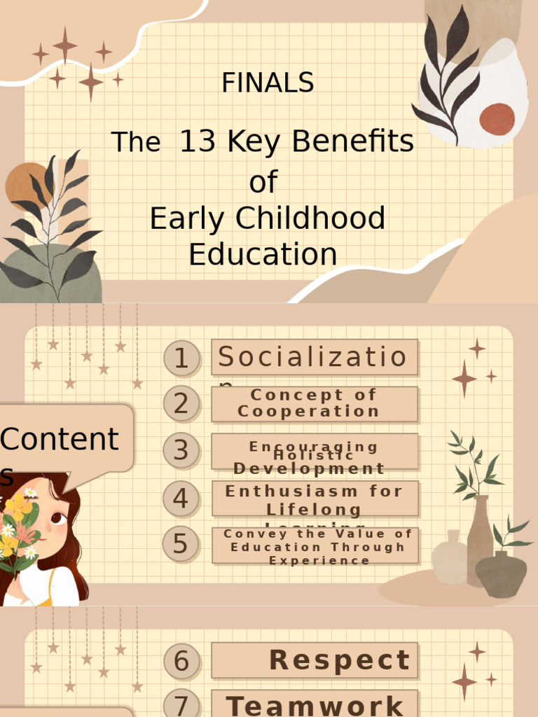 13 Benefits of Early Childhood Education | PDF | Preschool | Teachers