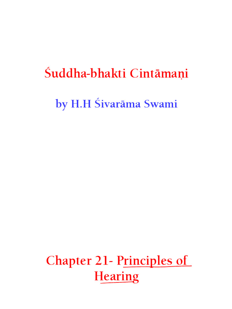 Principles of Hearing in Bhakti | PDF | Meditation | Transcendence ...