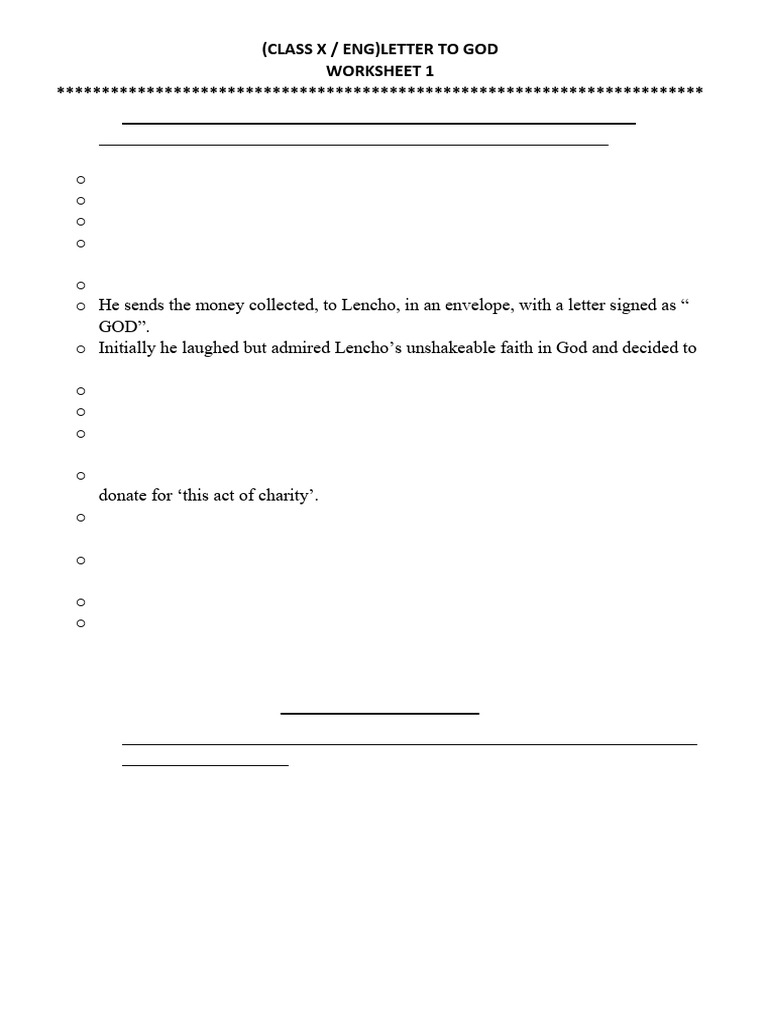 X - Eng Letter To God Ws1 | PDF | Religion & Spirituality