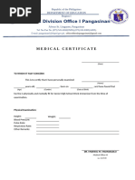 CS Form No. 211 Revised 2025 - Medical Certificate | PDF | Health Care ...