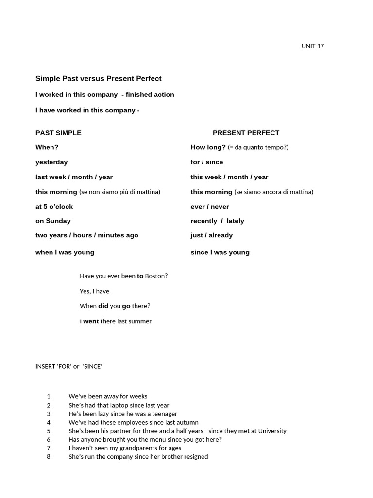 Past Simple vs Present Perfect Guide | PDF | Semantic Units | Languages