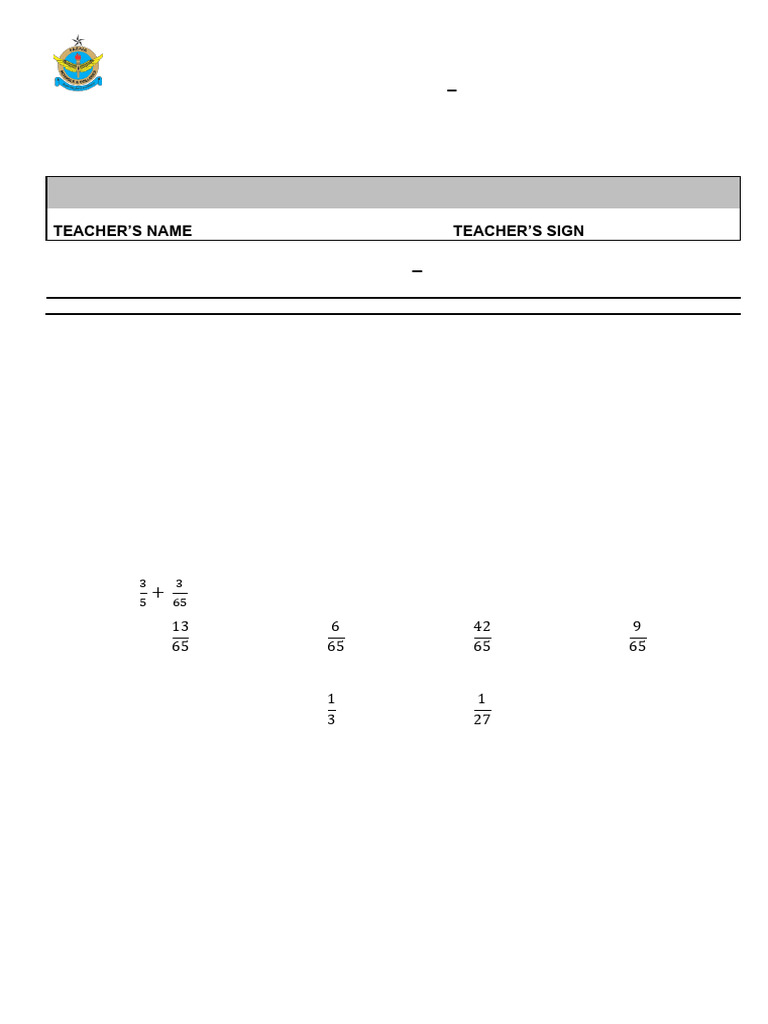 Mid-Year - Math (V) 23-24 (PA) | PDF | Arithmetic | Mathematics