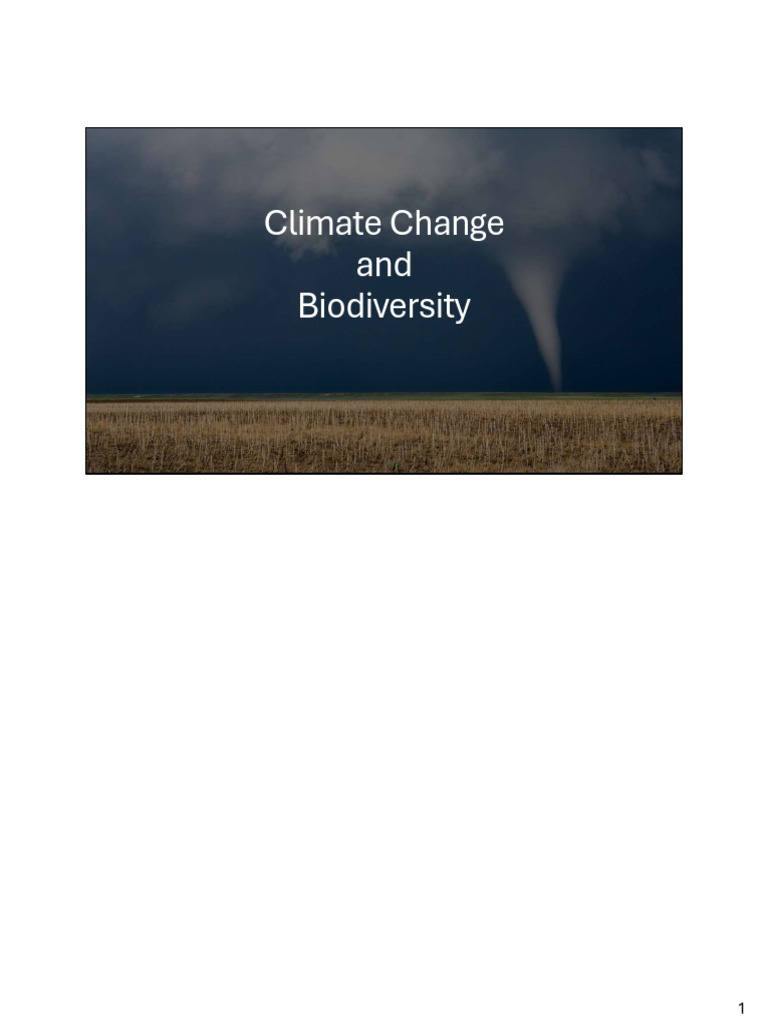 Climate Change and Biodiversity | PDF | Greenhouse Effect | Climate Change
