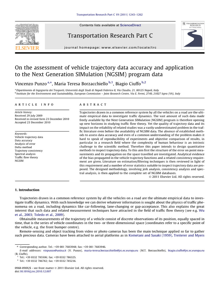Vehicle Trajectory Data Accuracy Analysis | PDF | Kalman Filter ...