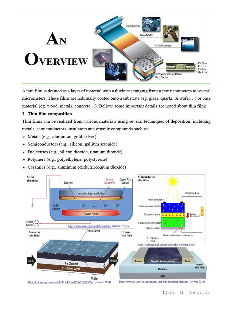 Thin Film Overview and Applications | PDF | Thin Film | Single Crystal